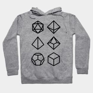 Polyhedral Dice Icons RPG D20 Hoodie